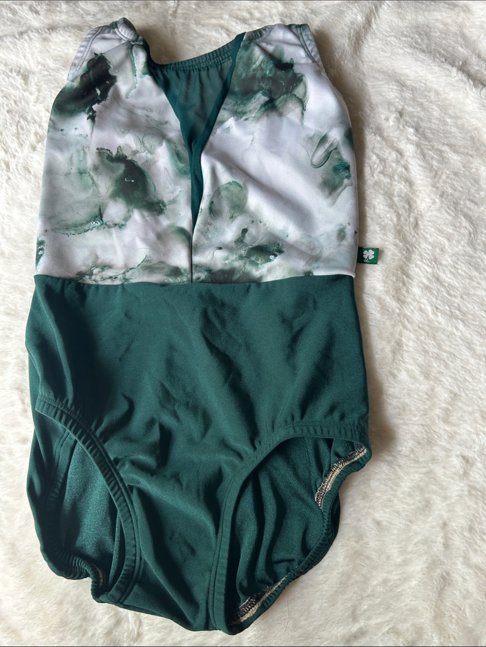 Lucky Leo Women’s Green Marble One-Piece